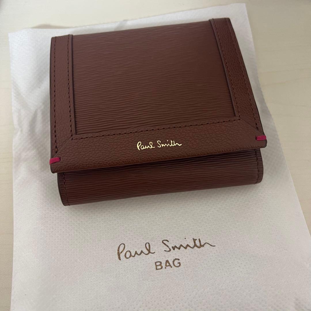 【美品】Paul Smith ポールスミス　二つ折り財布　キャメル　牛革　正規品