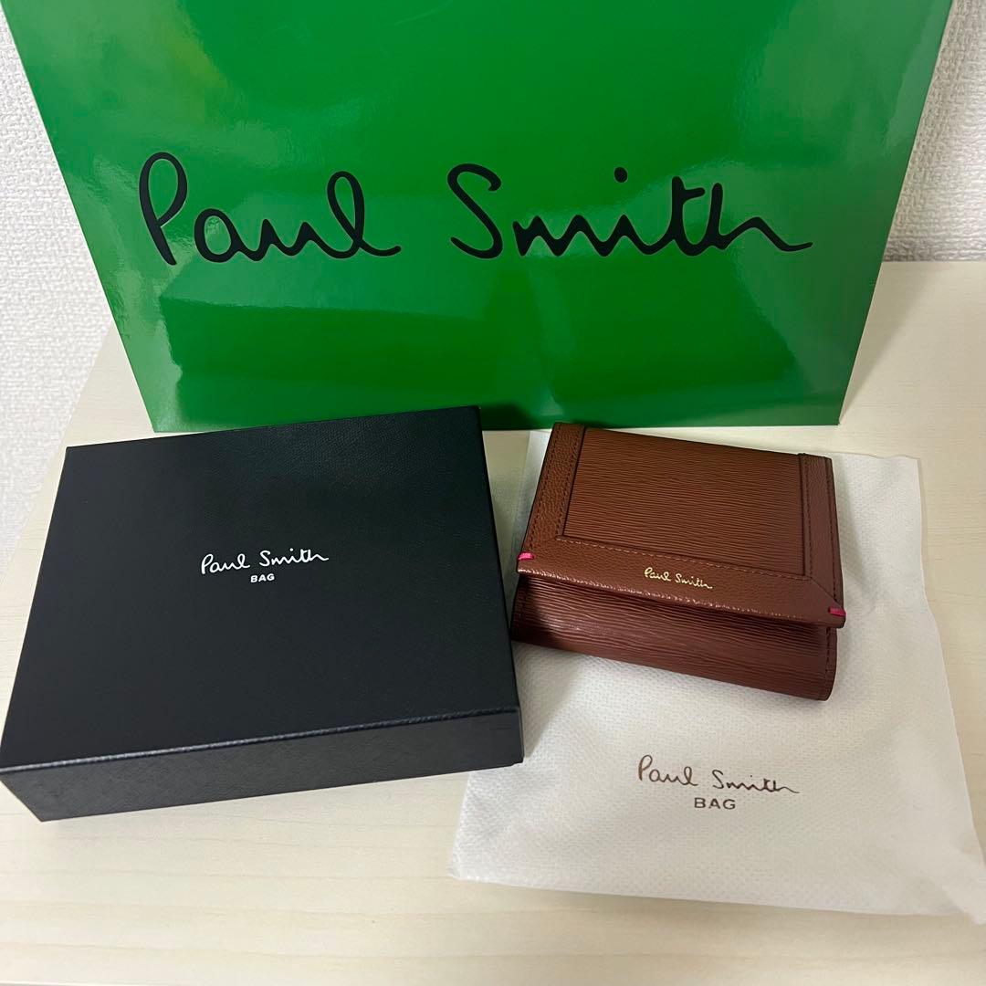 【美品】Paul Smith ポールスミス　二つ折り財布　キャメル　牛革　正規品