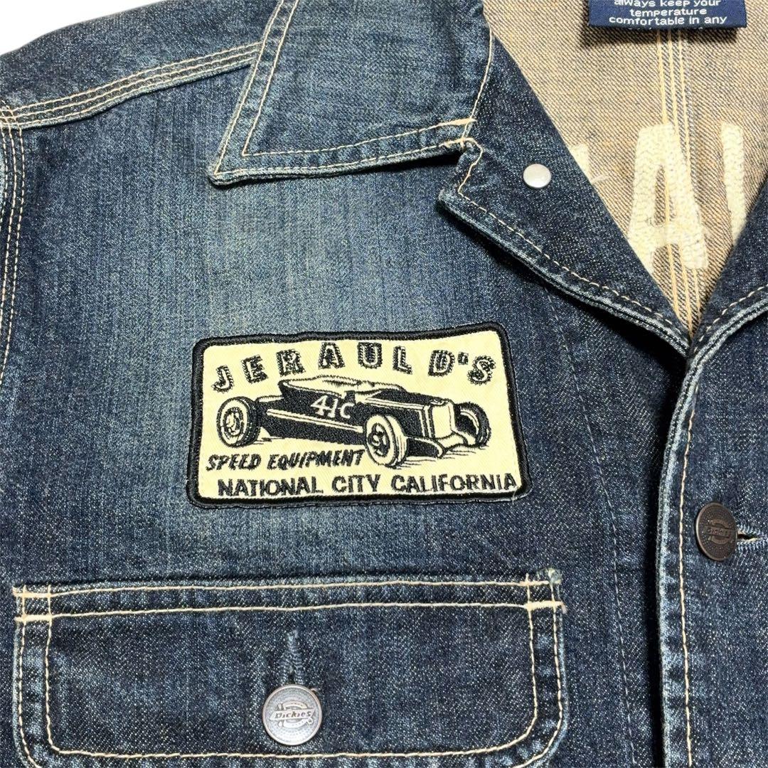 Dickies ディッキーズ デニム カバーオール チェーンステッチ Ｌ