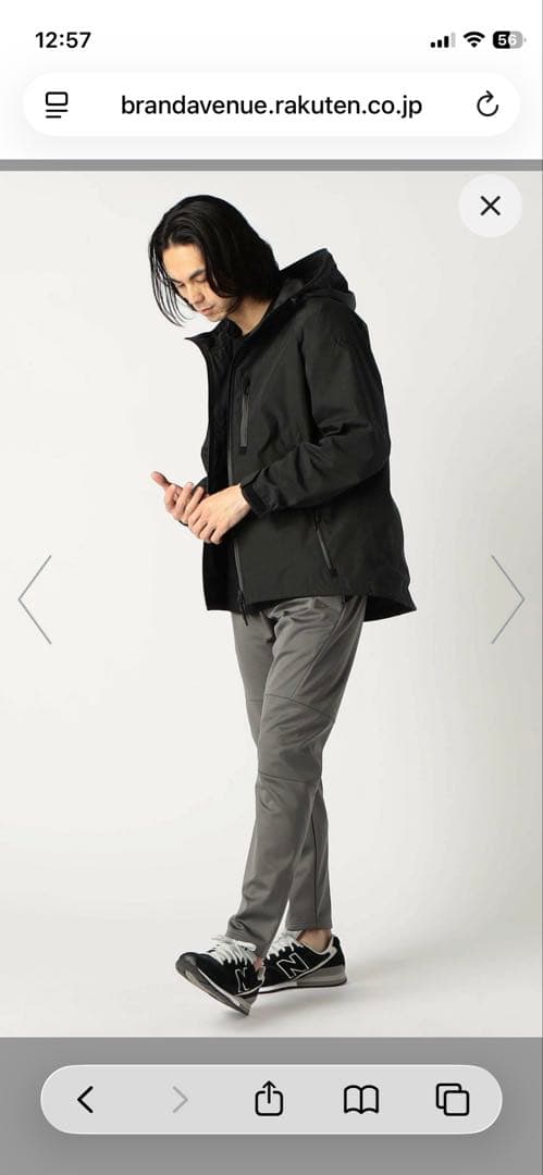 NANGA×GrandPARK シェルブルゾン　チャコールグレー　タキビヒノック