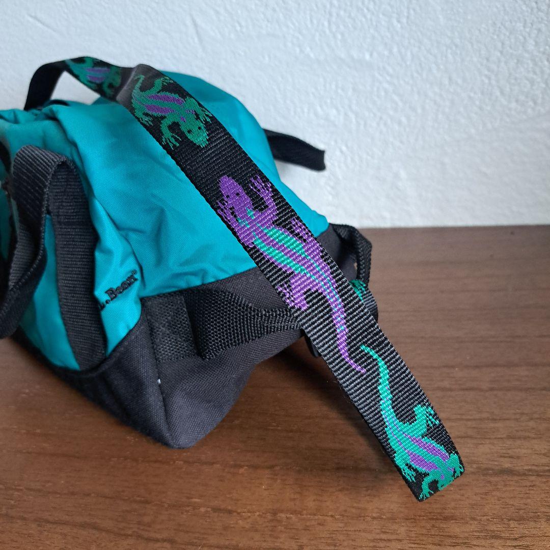 【極美品、希少】L.L.Bean エルエルビーン　ドラムバッグ　ヤモリ柄　90s