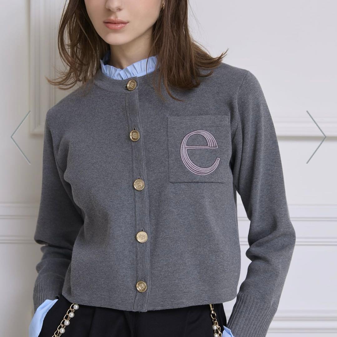 【 eimy istoire 】Attached collar ニットジャケット