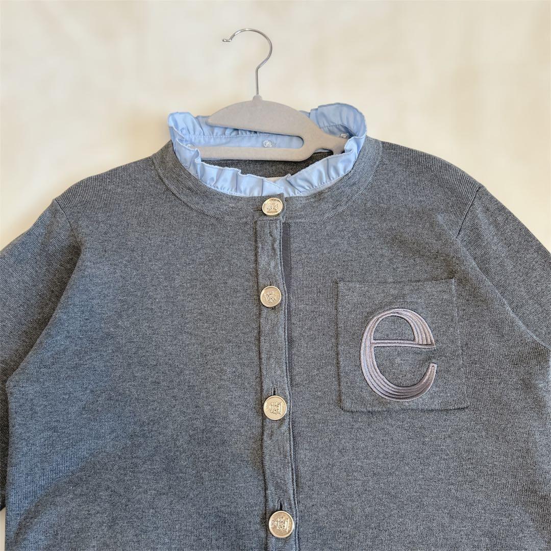【 eimy istoire 】Attached collar ニットジャケット
