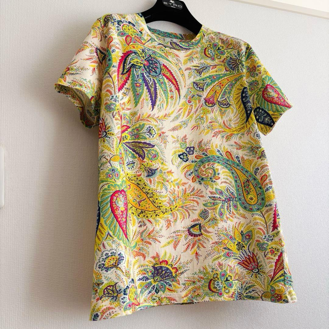 ★ETRO★近年/エトロ★カラフルペイズリー柄コットンカットソー★44★