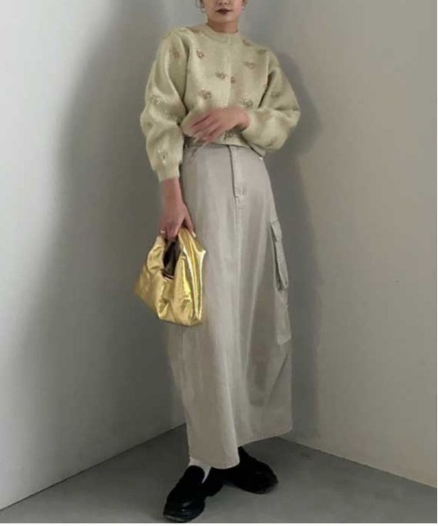 Ameri VINTAGE アメリ ヴィンテージ ハートラメニットカーディガン