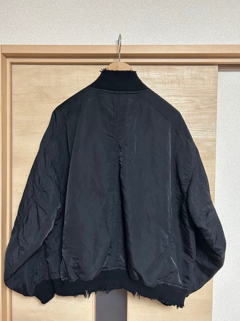 ANCELLM 25AW FADED BOMBER JACKET黒1