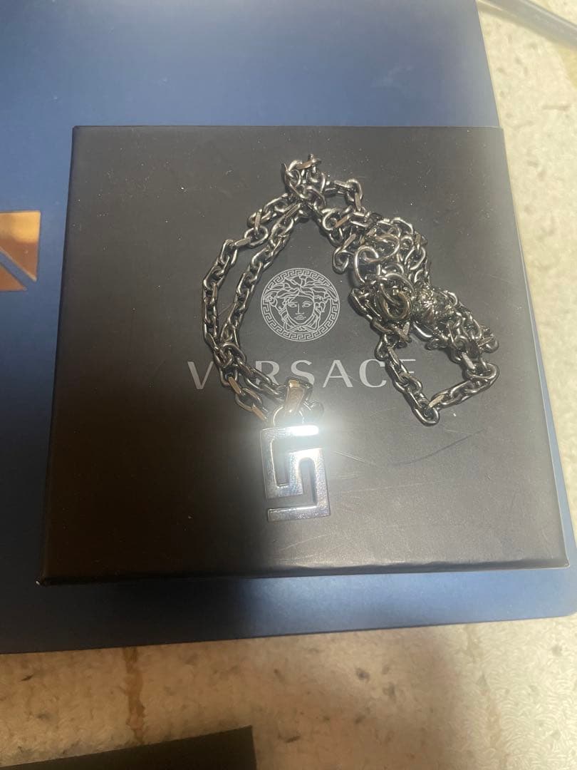 VERSACE グリークネックレス ヴェルサーチ シルバー