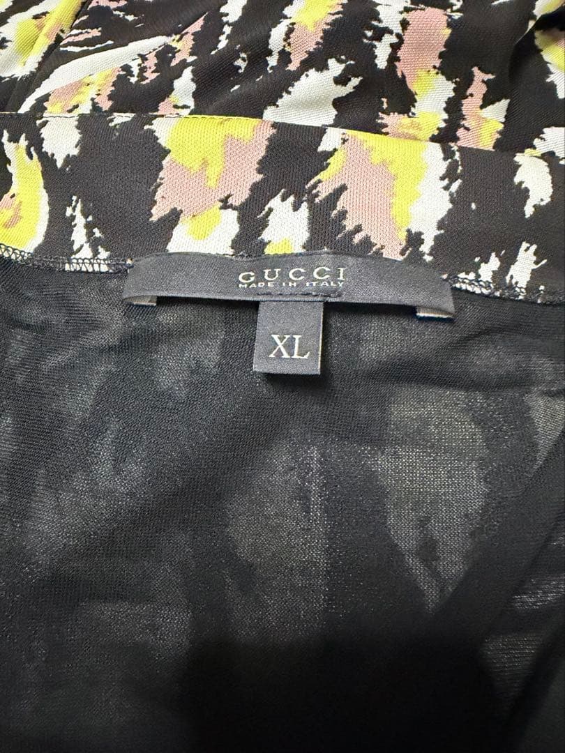 GUCCI ブラック 9分袖ワンピース　ジャージ素材