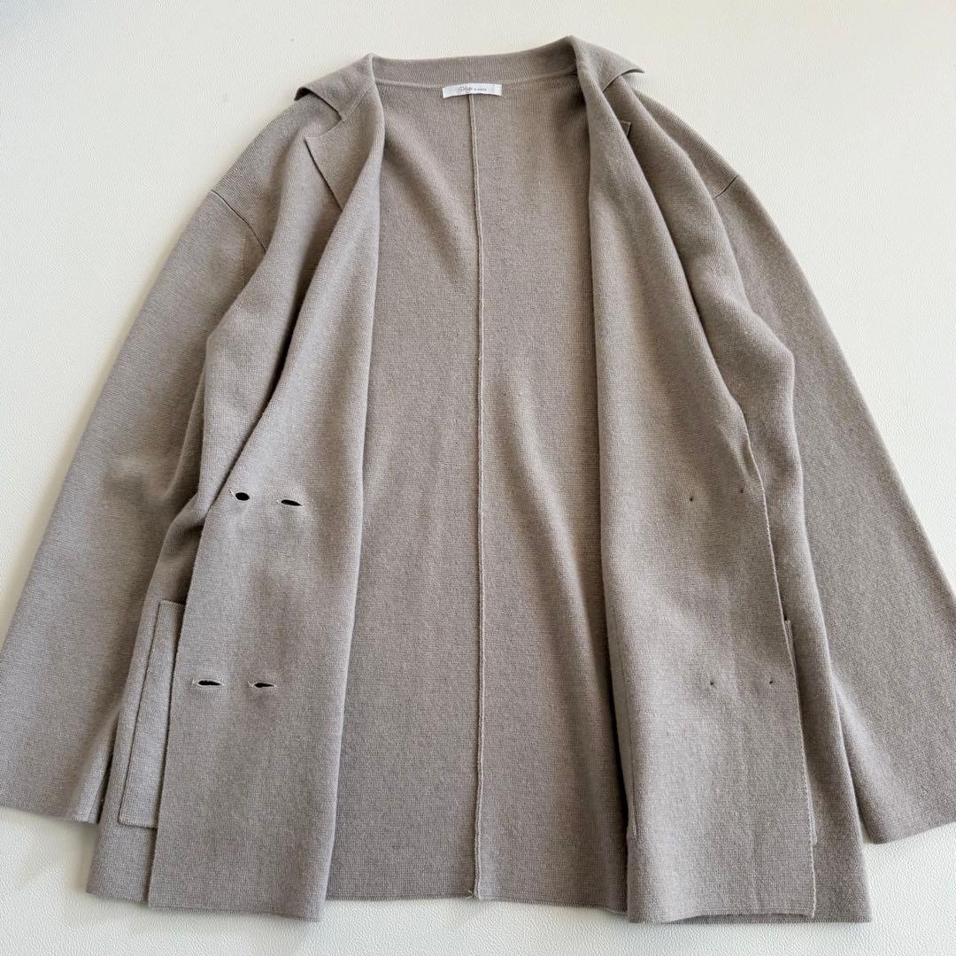 プラージュ　ミラノリブニットジャケット　カシミヤ混　ダブル
