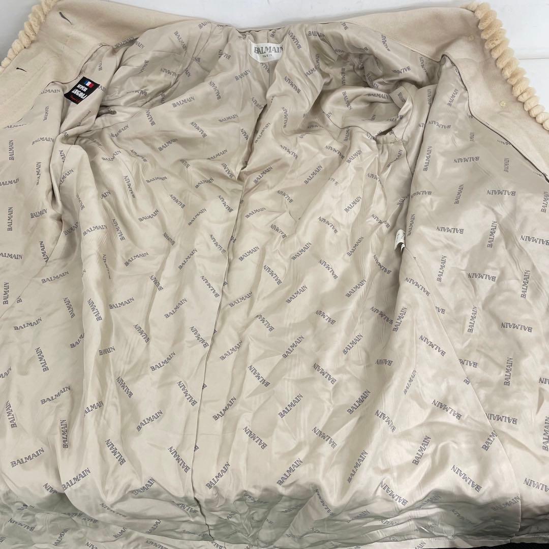 BALMAIN バルマン　アンゴラ　コート　9号　ベージュ　レディース　未使用