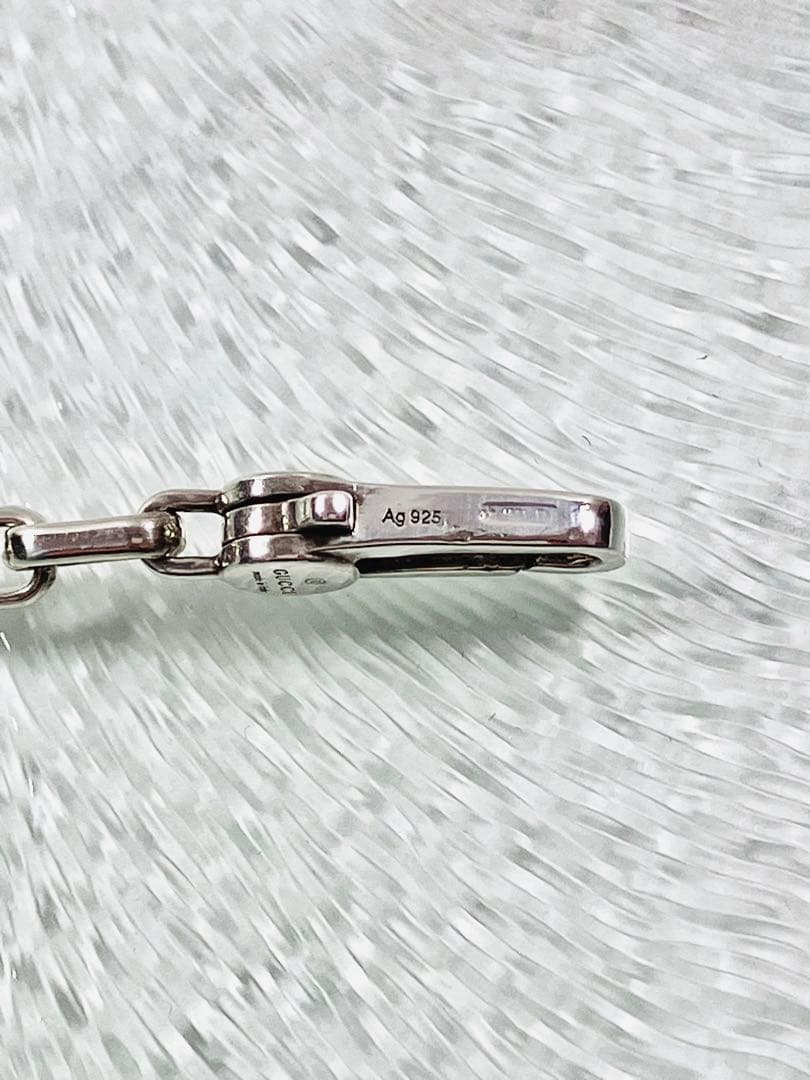 【超美品】GUCCI レクタングル チェーン ネックレス 男女兼用　SV925