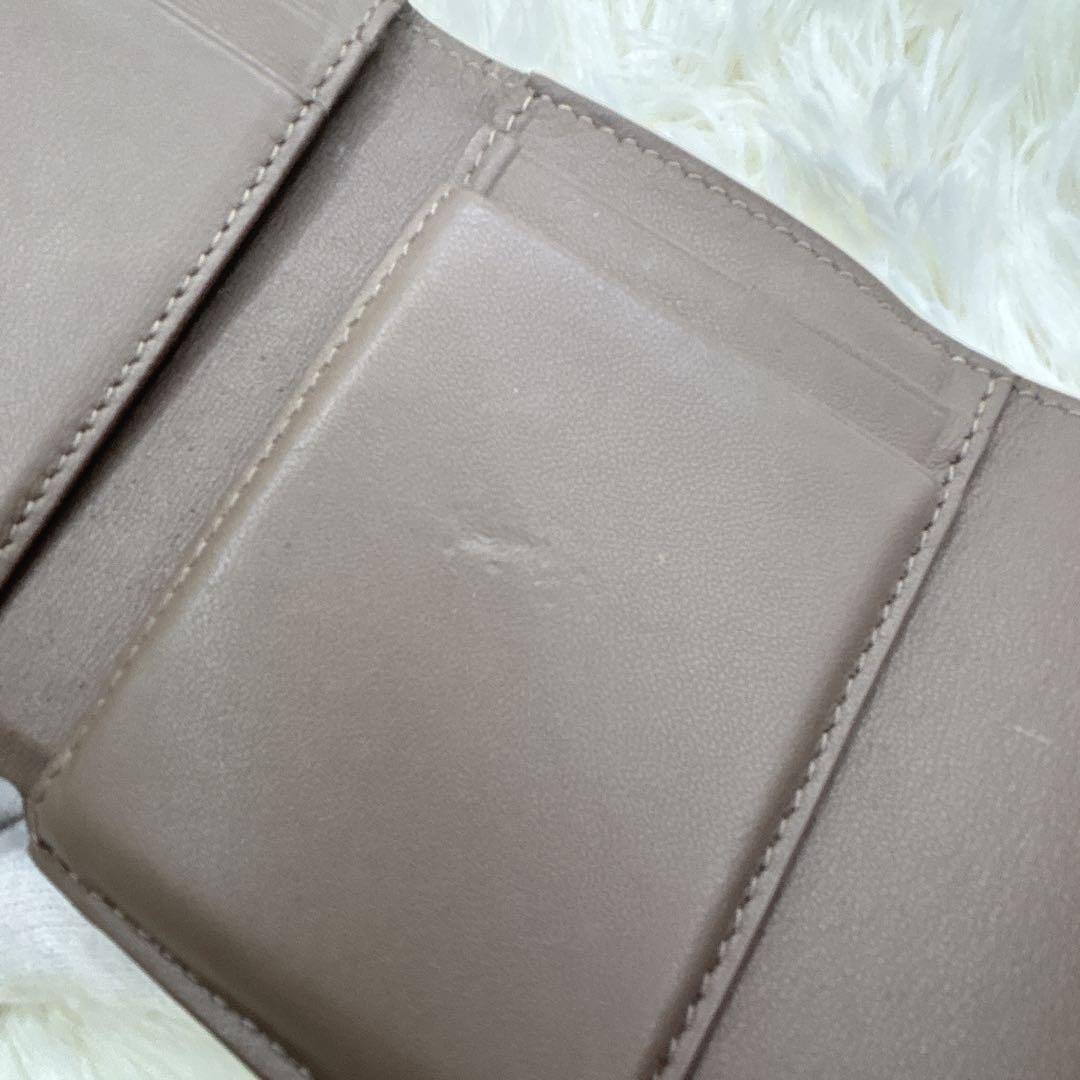 付属品完備✨ディオール カナージュ ロータスウォレット 三つ折り財布 ベージュ