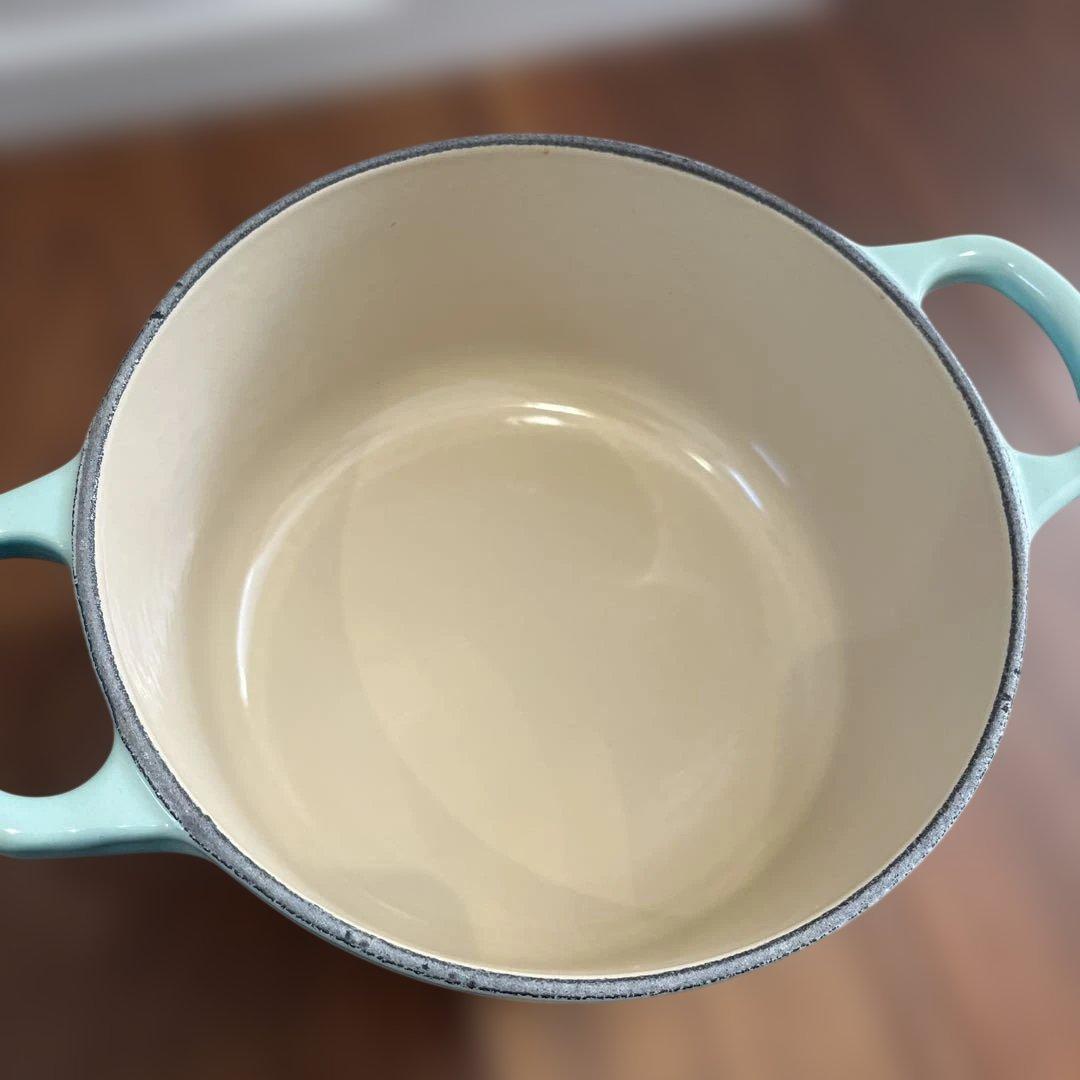 LE CREUSET ターコイズ 両手鍋 16
