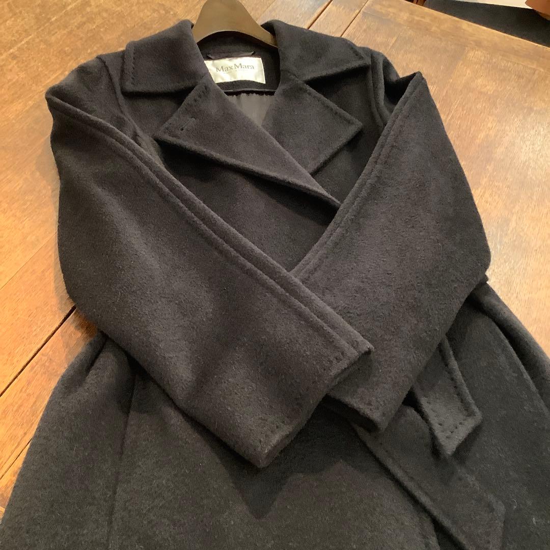 最終！Max Mara マニュエラ　ダークネイビー　キャメル100％コート