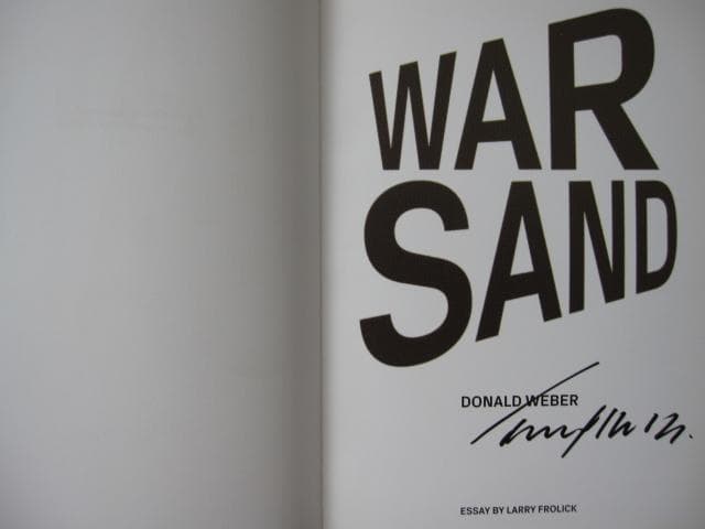 War Sand　Donald Weber　ドナルド・ウェーバー　直筆サイン