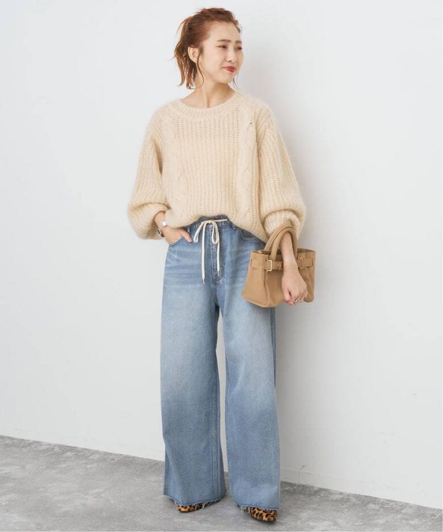 ほぼ新品★スピックアンドスパン　5 1/2 DRAWSTRINGDENIM 26