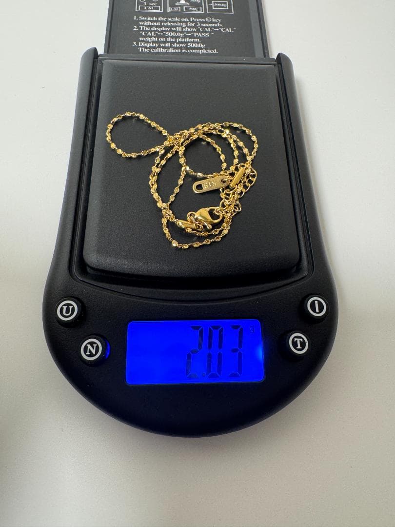 ゴールドチェーンネックレス 2.03g k18