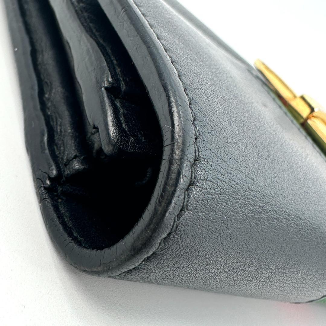 【美品】GUCCI グッチ 長財布 シェリーライン シルヴィ レザー