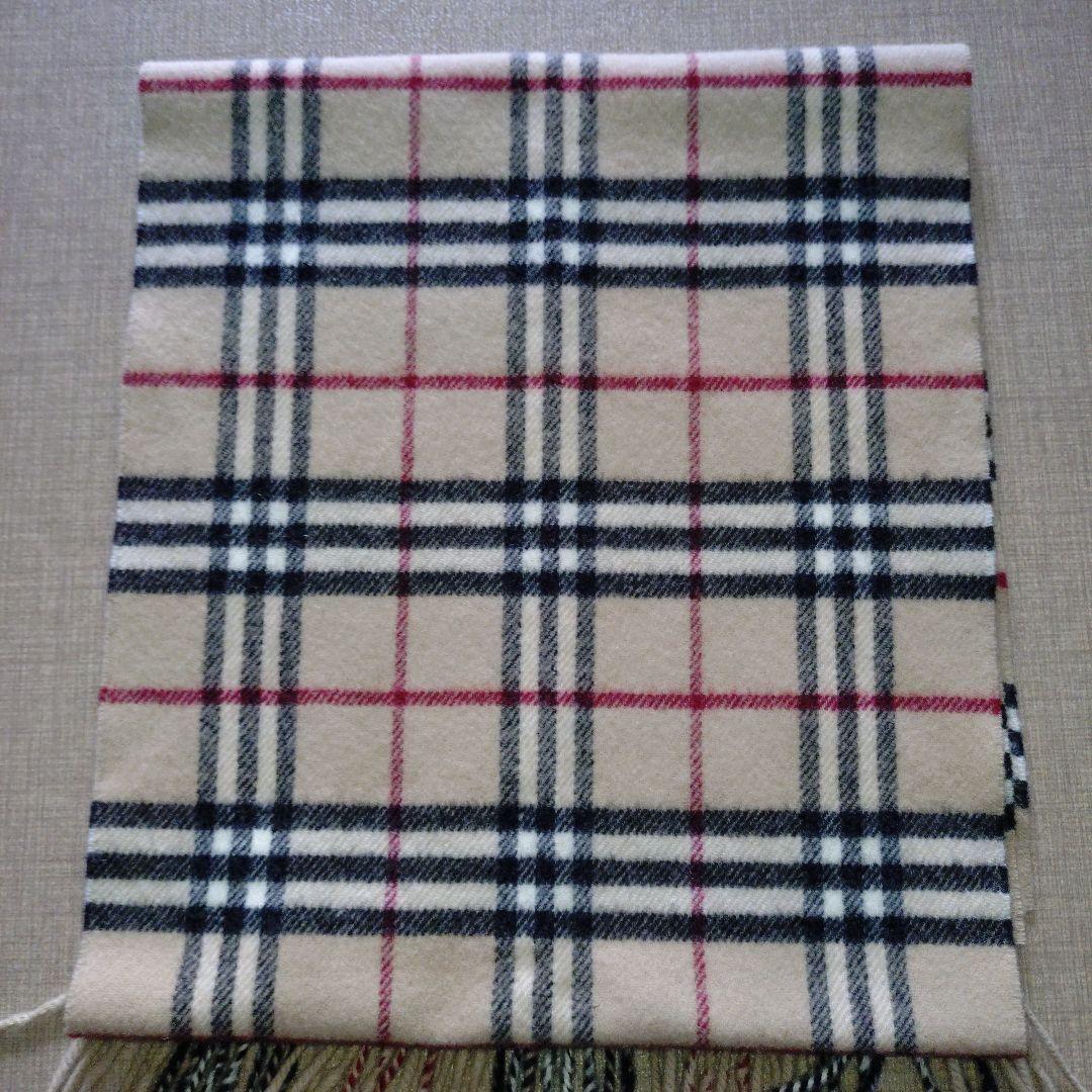 人気 BURBERRY バーバリー カシミヤ ウール マフラー チェック