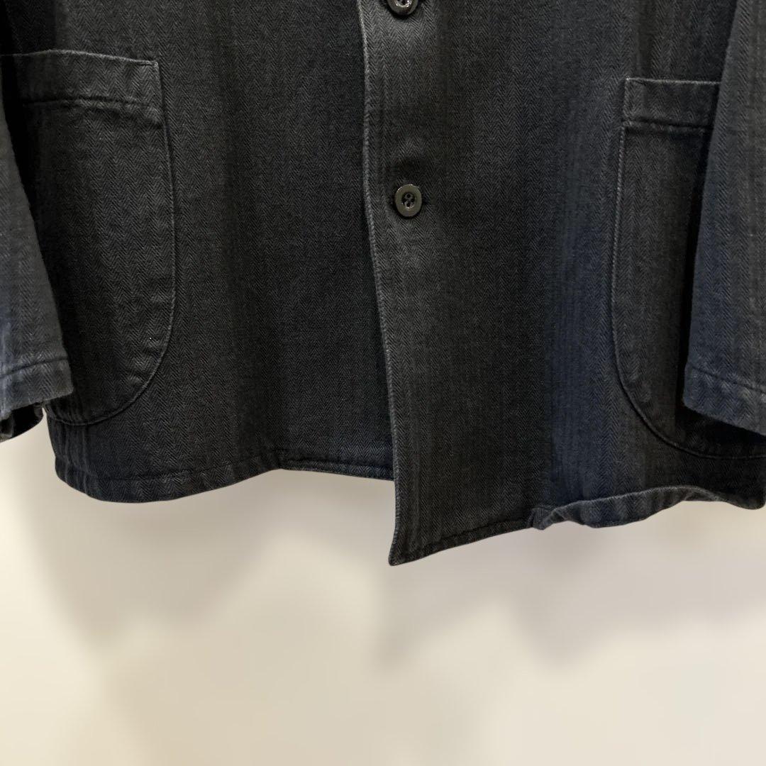 OUTIL / ウティ　アシンメトリー　ダークネイビー カバーオール