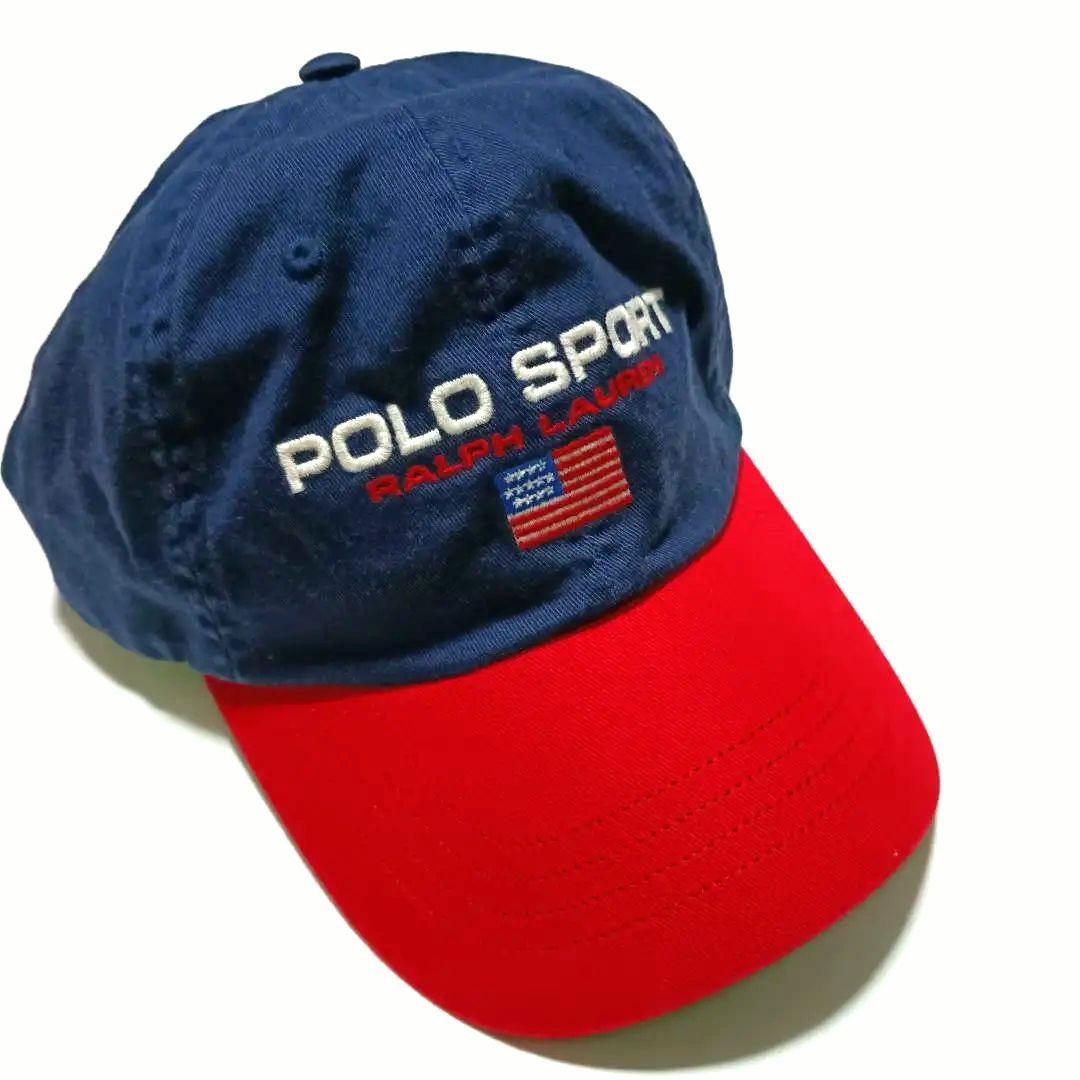POLO SPORT キャップ ネイビー/レッド