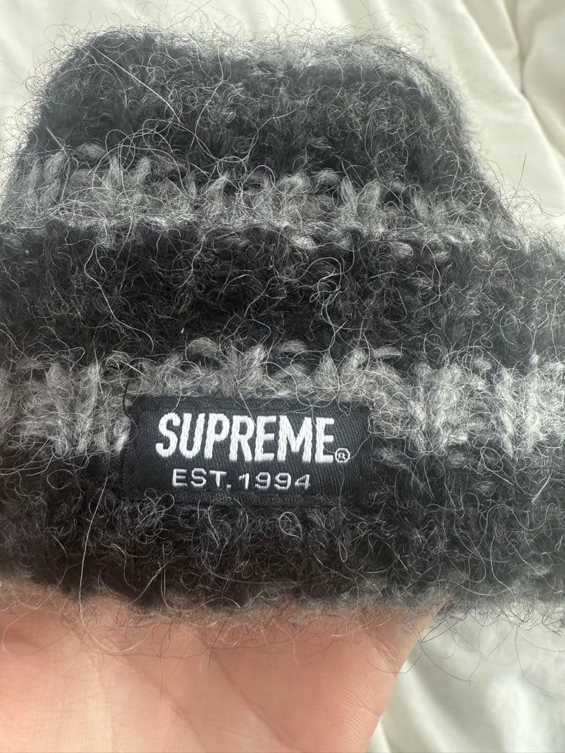 SUPREME ストライプニット帽