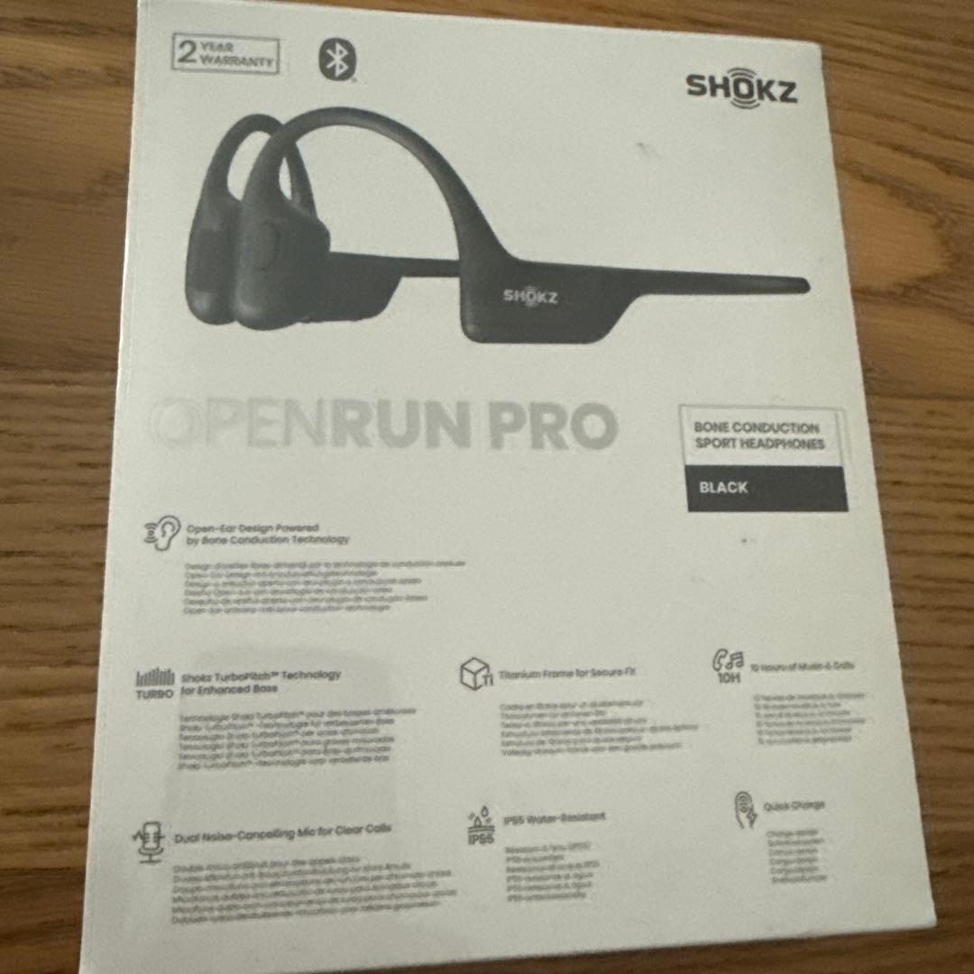【新品・未使用】SHOKZ OPENRUN PRO 骨伝導イヤホン ブラック