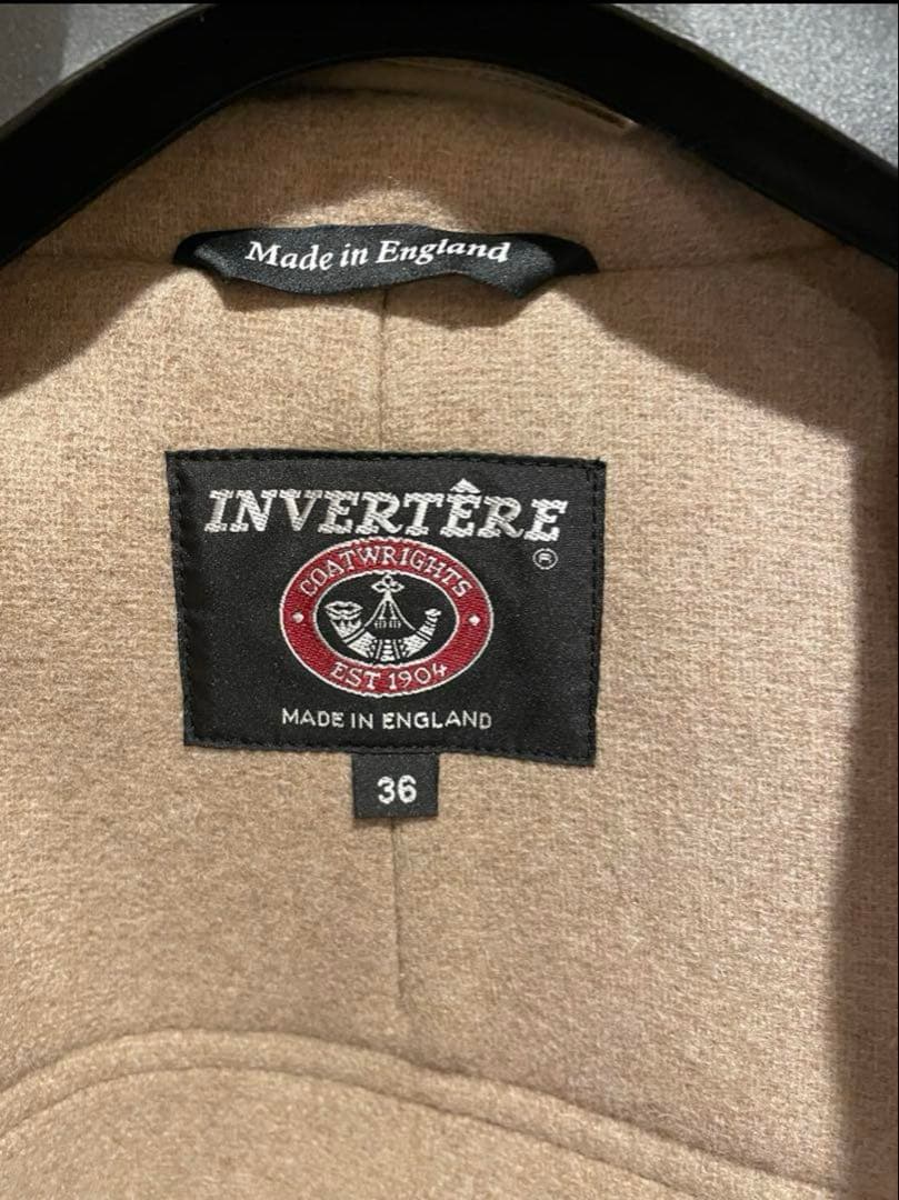 INVERTERE SHIPS別注 ウールヘリンボーンダッフルコート90s 36