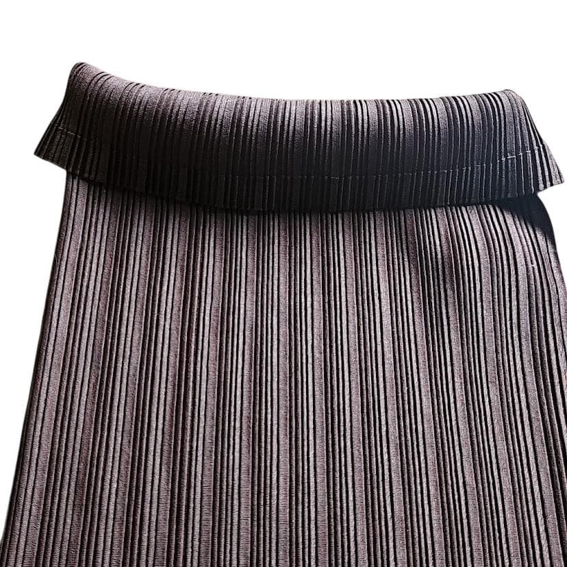 PLEATS PLEASE 筒型ストール ダークブラウンミヤケイッセイ ショート