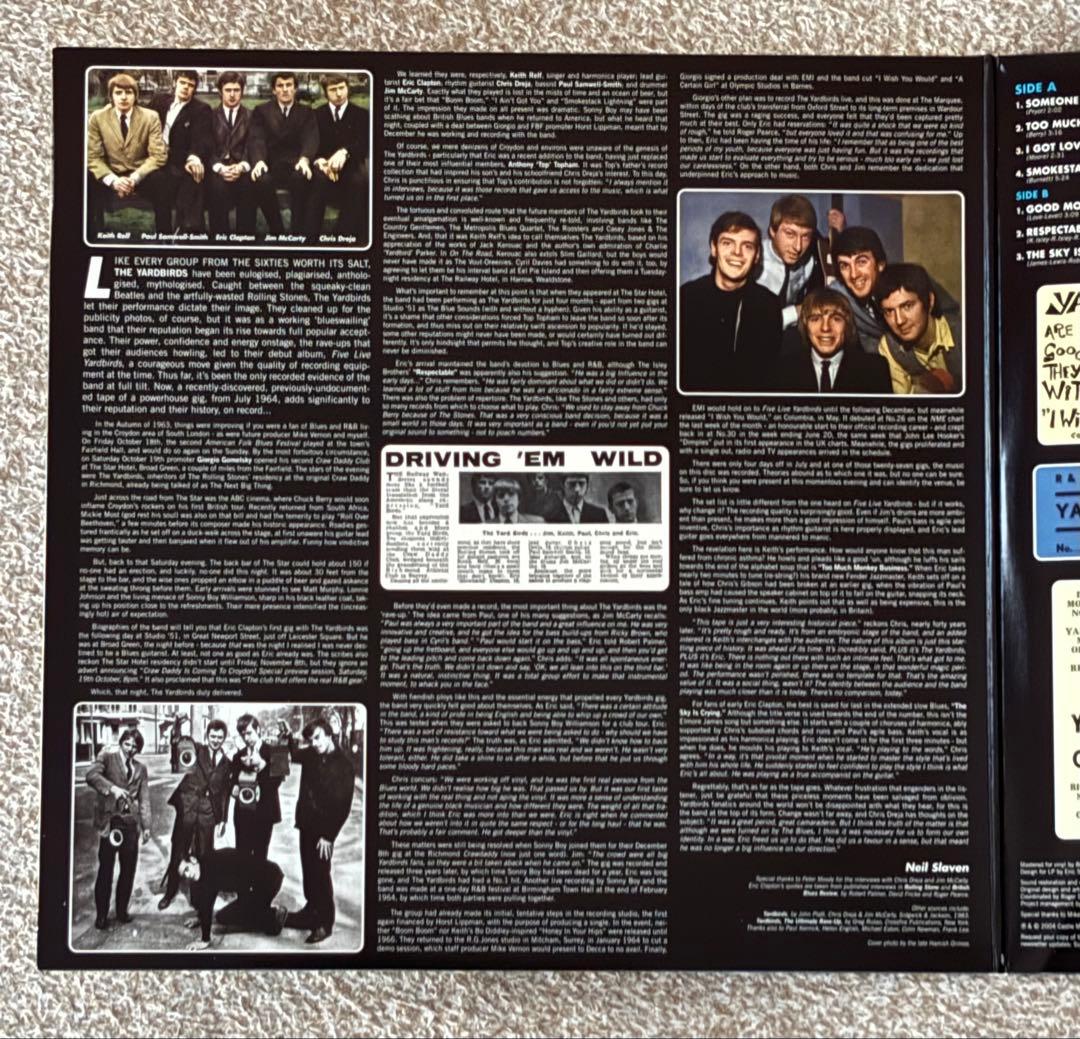 YARDBIRDS ヤードバーズ レコード LP live ライブ ジェフベック