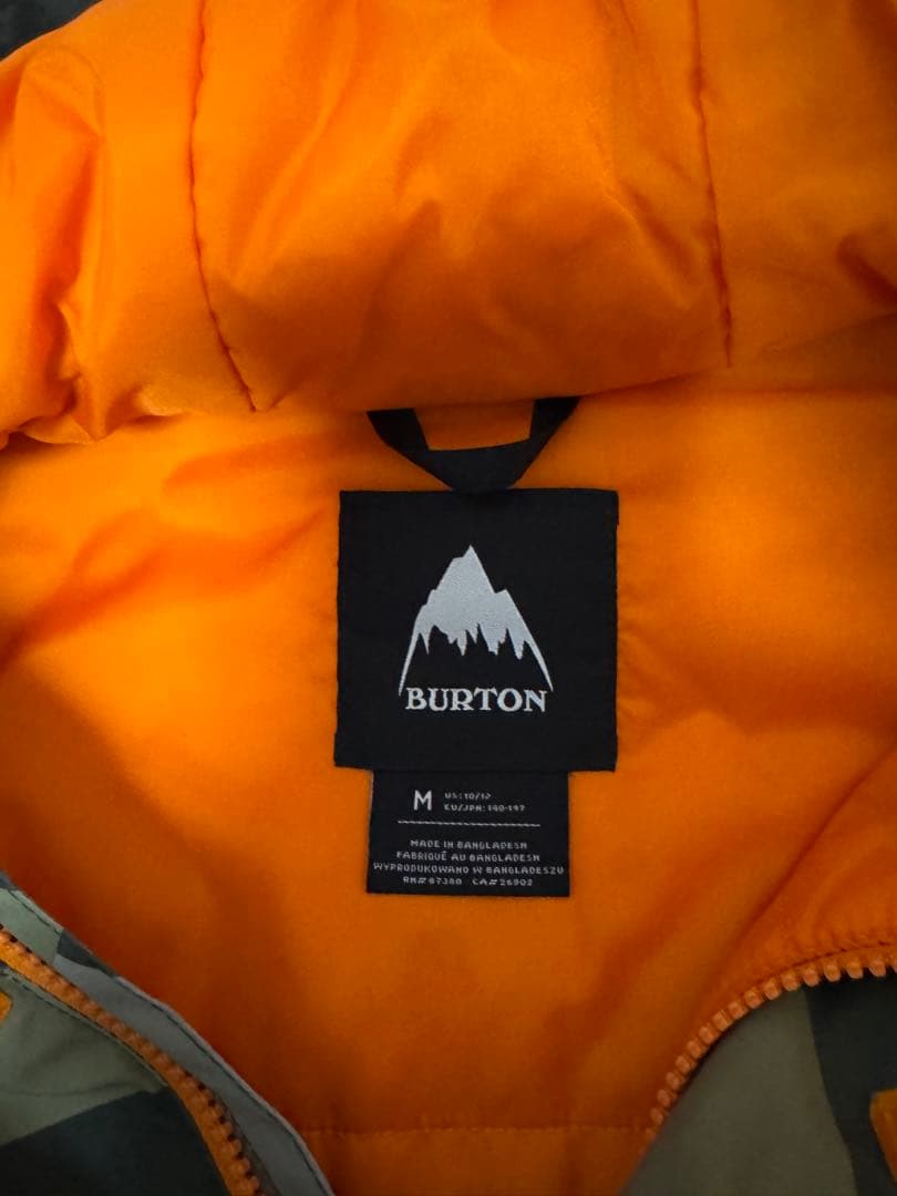 BURTON カモフラージュ フード付きウェア Mサイズ