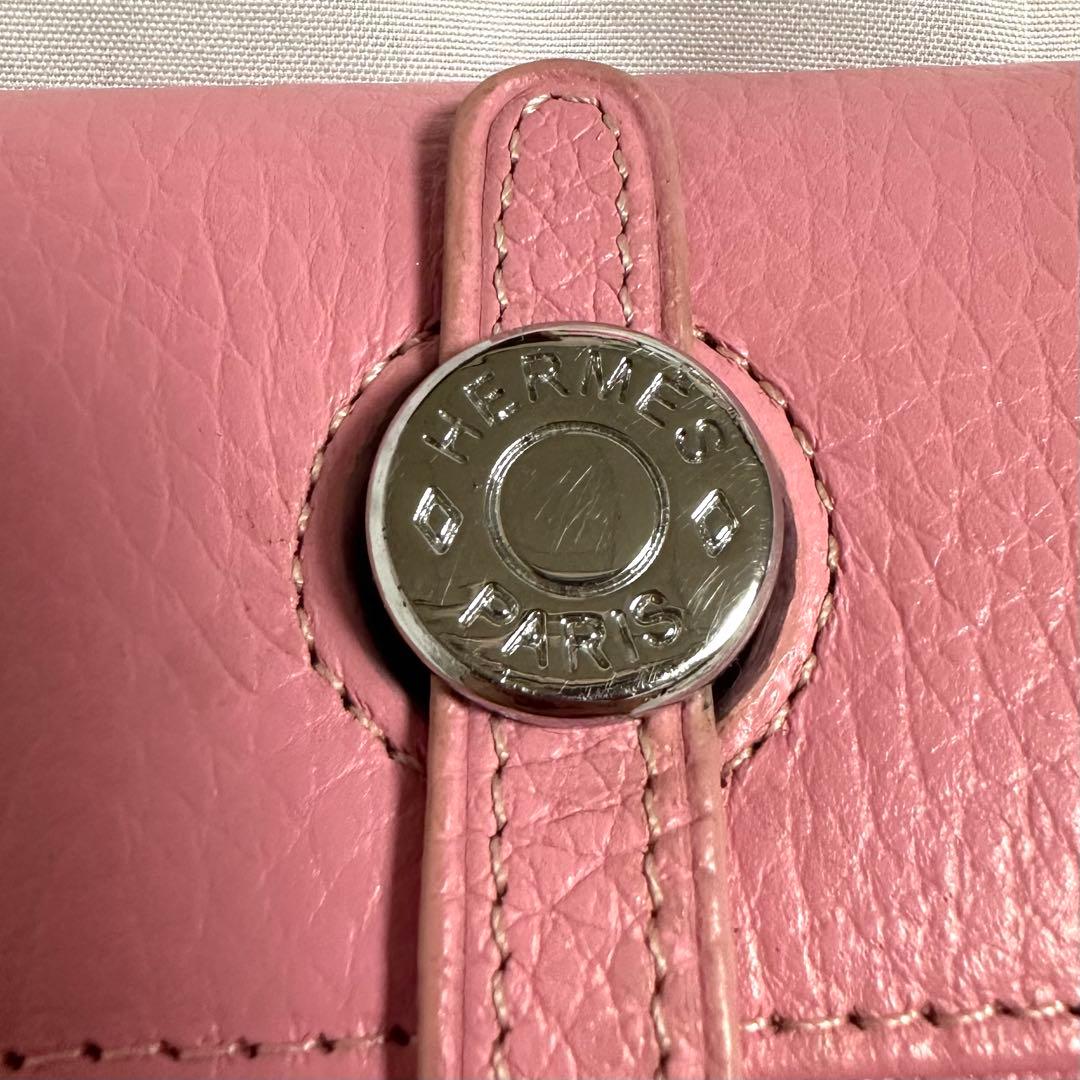 HERMES エルメス ピンク 三つ折り財布