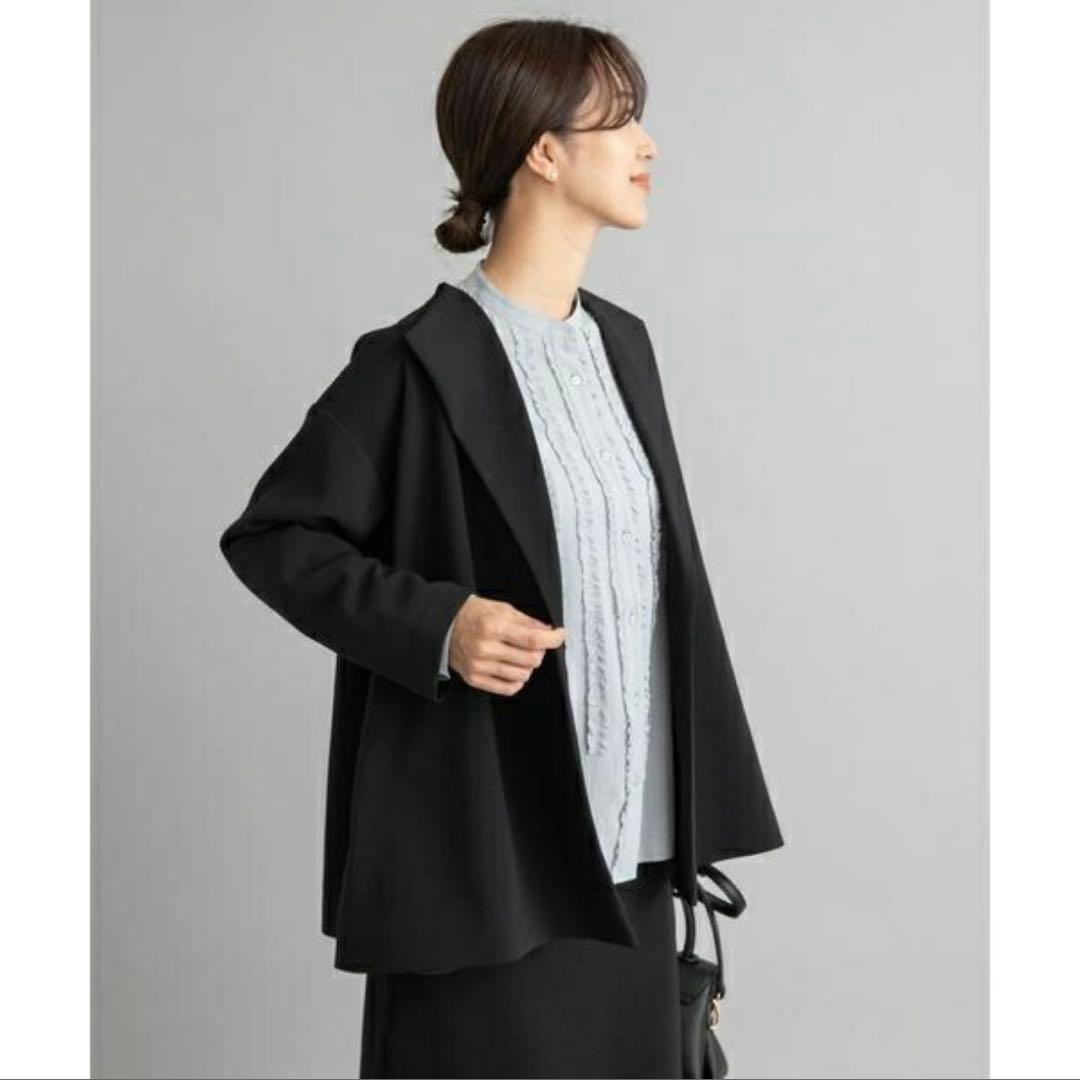 URBAN RESEARCH DOORS ダブルクロス　ショートコート　ブラック