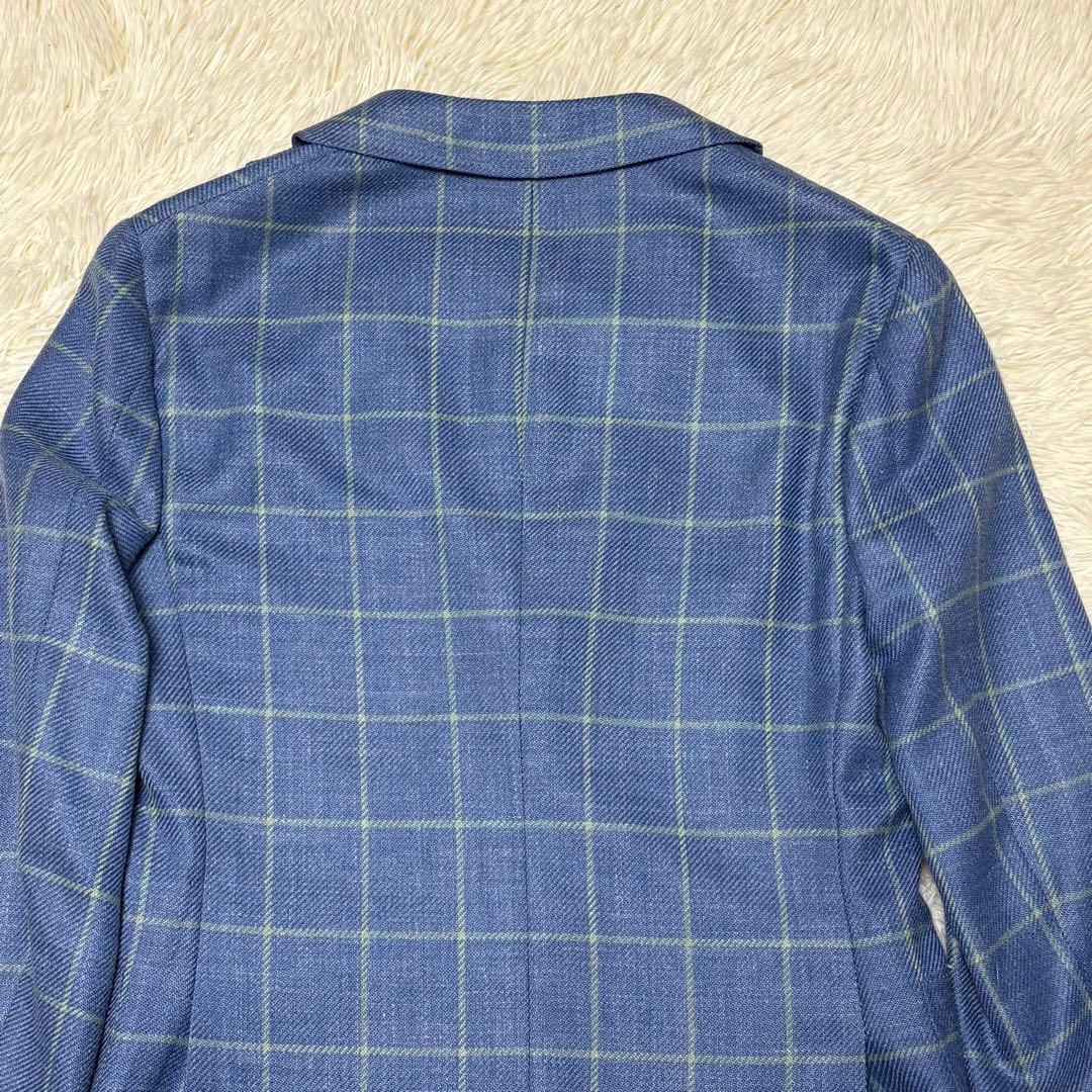美品 Lサイズ リングジャケット リネン シルク テーラードジャケット 日本製