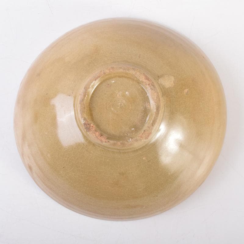 朝鮮美術　李朝　高麗青磁　草文碗　茶碗　C　6936