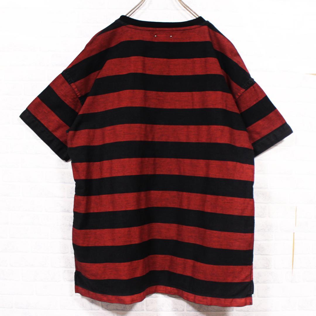 MINEDENIM ボーダー Tシャツ マインデニム レッド ヘイジー キムタク
