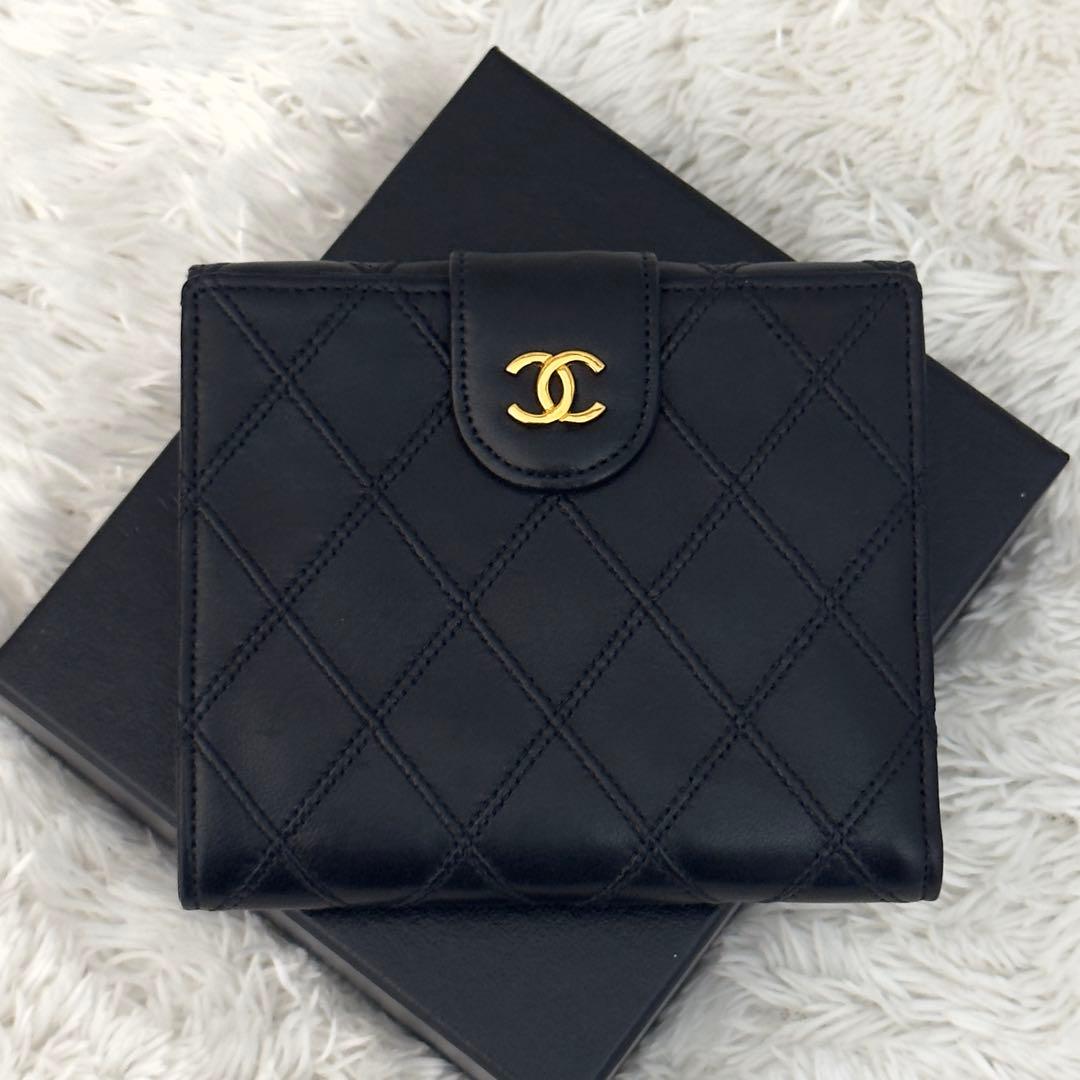 極美品⭐️CHANELシャネル ココマーク ビコローレ Wホック 財布 ギャラ付き
