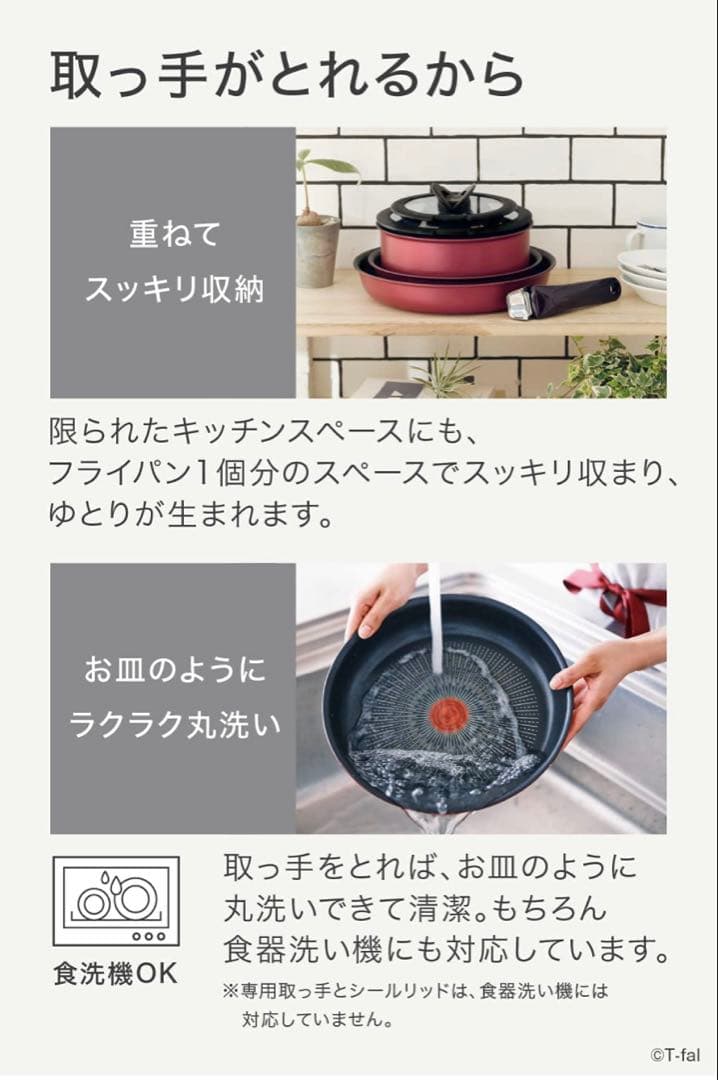 【新品迅速発送】ティファール　フライパン　ルージュ　アンリミテッドIH対応2点