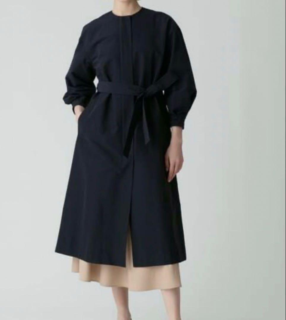 極美品☆アルアバイル allureville グログランノーカラーコート　ロング