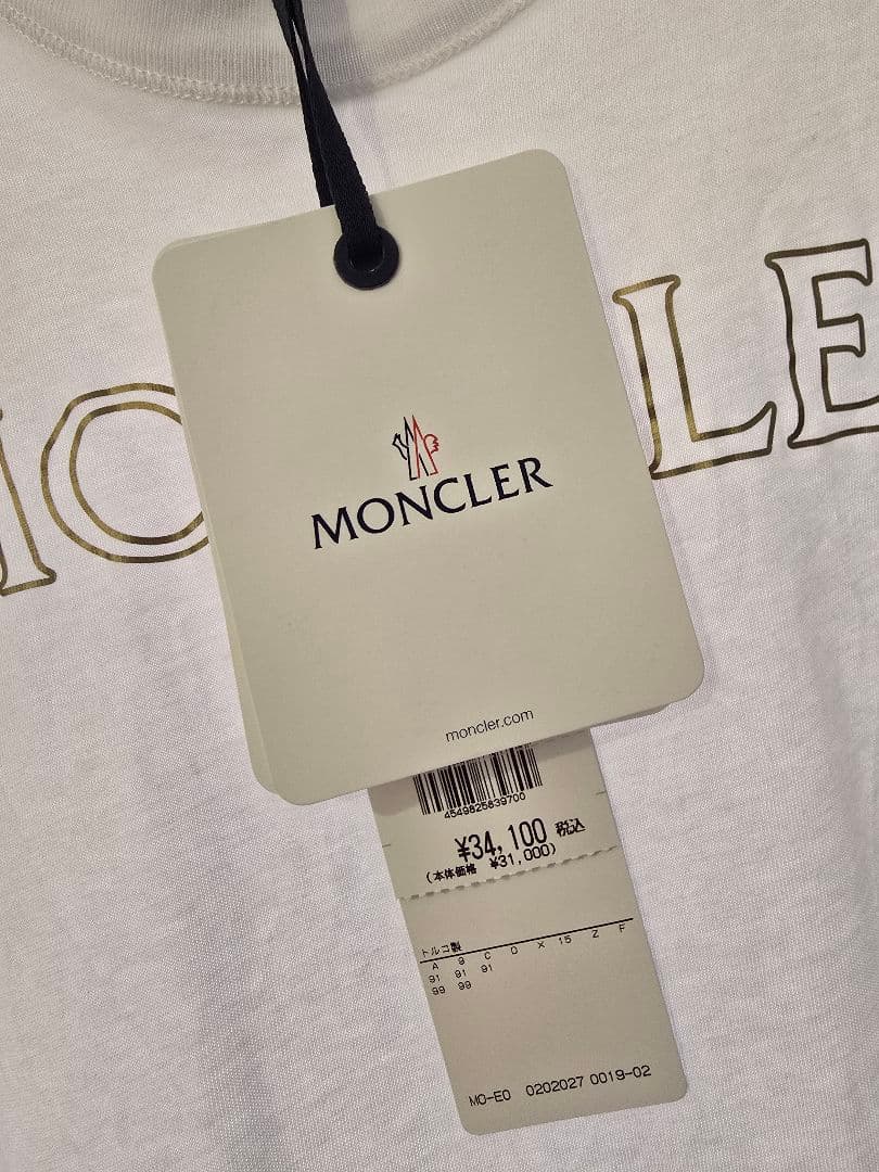 MONCLER ホワイト Tシャツ