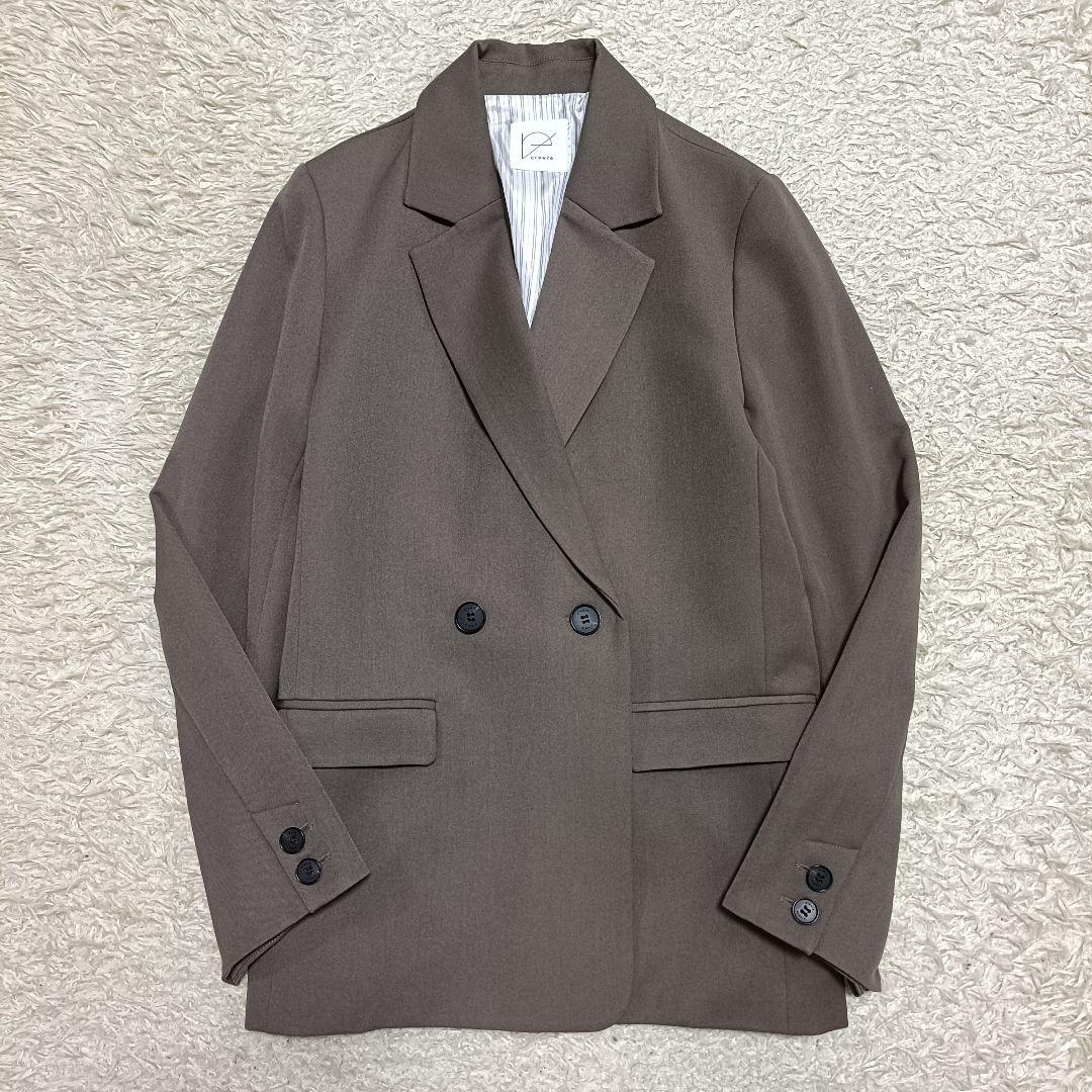 【美品】crewre クルーレ ダブルテーラードジャケット モカ