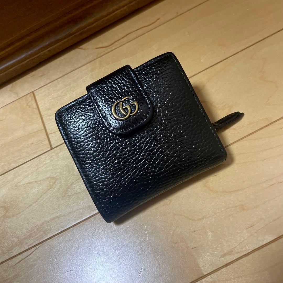 ○GUCCI グッチ折り財布 プチマーモント