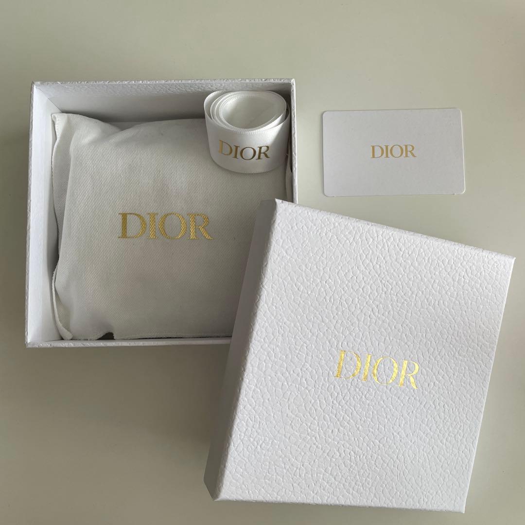 Dior 三つ折り財布 ネイビー/ベージュ