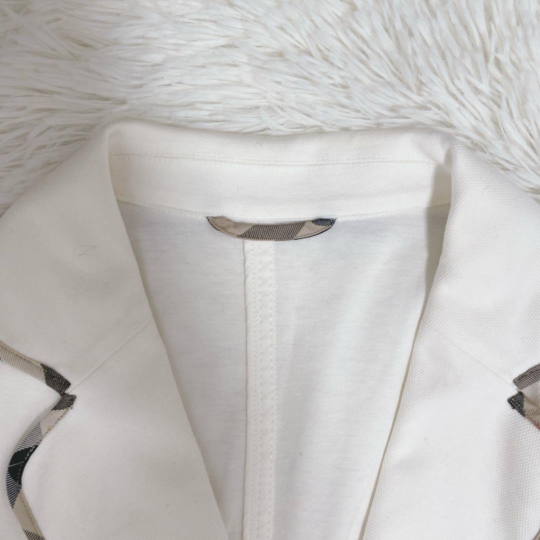 BURBERRY テーラードジャケット コットン ノバチェック切り替え 42