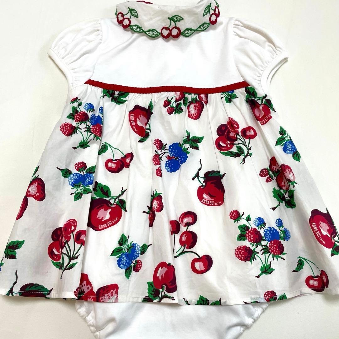 ANNA SUI mini アナスイミニ　レトロフルーツ柄　ワンピース　80cm