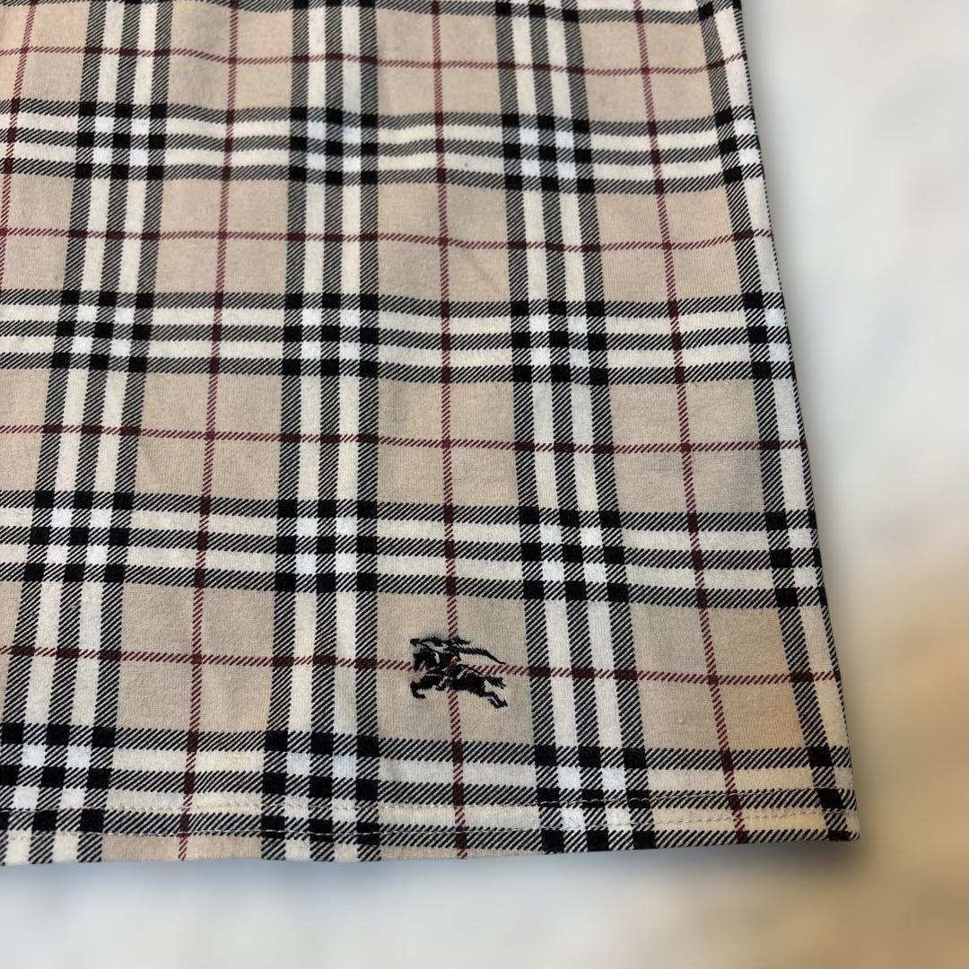 美品 BURBERRY ノバチェック ホース刺繍 半袖Tシャツ バーバリー