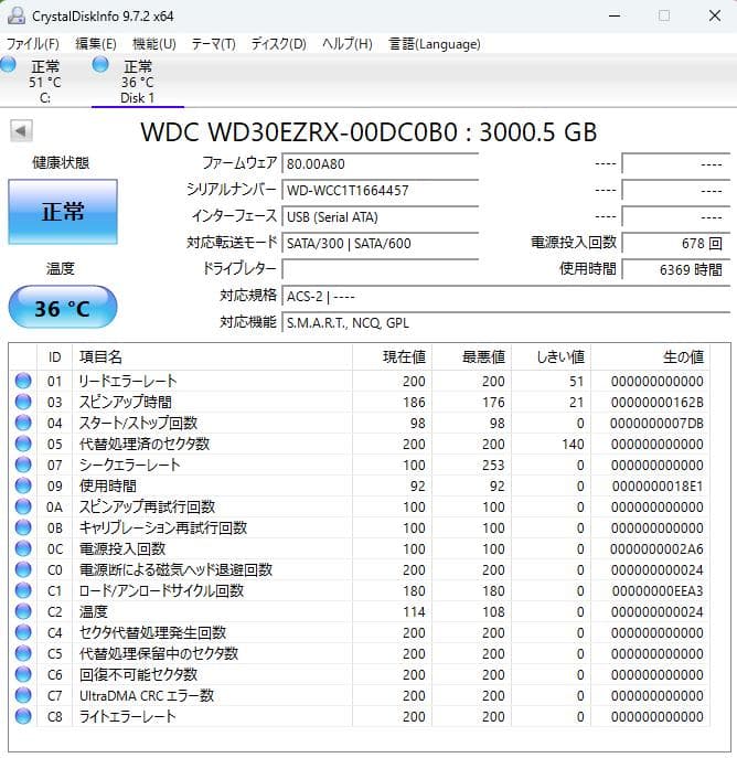 3.5インチHDD 4台セット　3TB×3台、2TB×1台　合計11TB