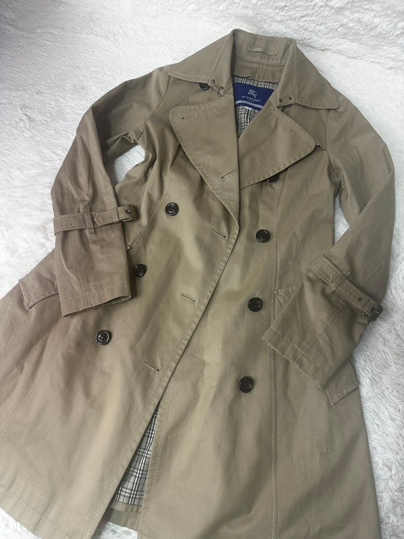 美品 バーバリートレンチコート ノバチェック ベージュ　38
