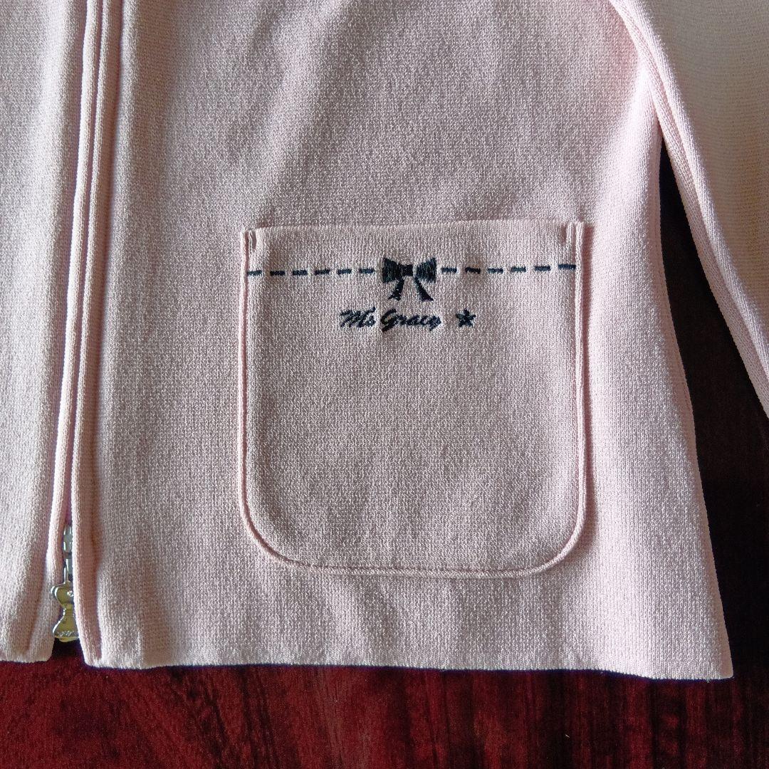M's GRACY ピンク長袖カーディガン