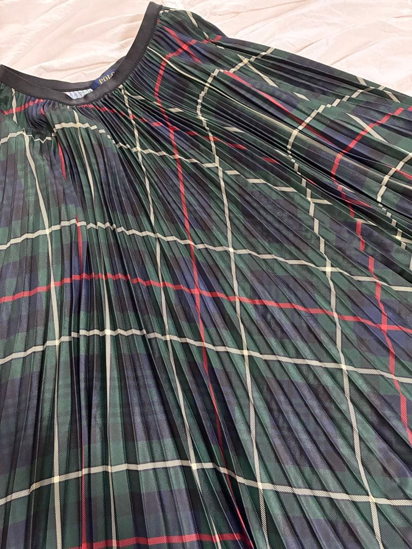【Polo Ralph Lauren】 タータンチェックプリーツスカート